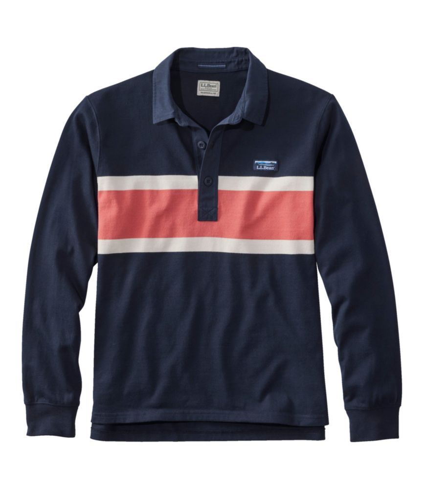 Men's Bean's Vintage Soft Rugby, Chest Stripe