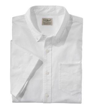 Men's Comfort Stretch Oxford, Traditional Untucked Fit, Short-Sleeve