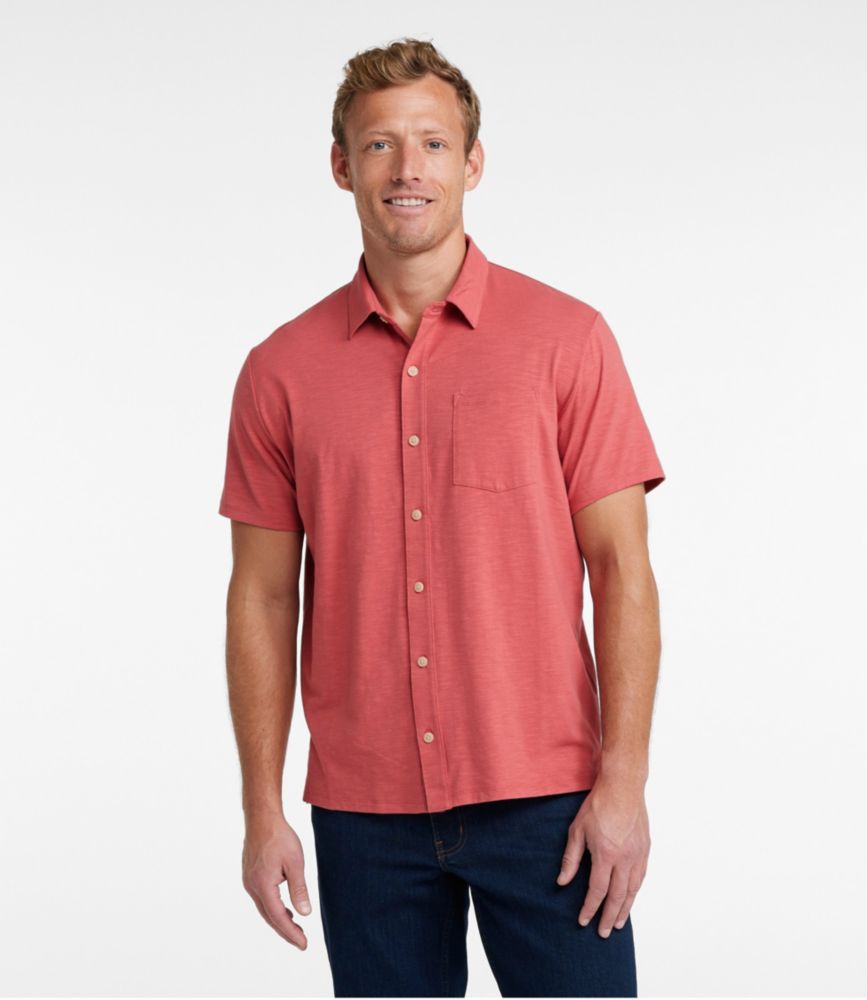 Men's Lakewashed Performance Shirts, Button-Front Shirt, Short-Sleeve, Classic Navy, small image number 2