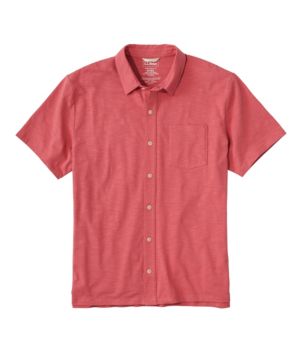 Men's Lakewashed Performance Shirts, Button-Front Shirt, Short-Sleeve