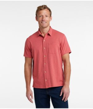 Men's Lakewashed Performance Shirts, Button-Front Shirt, Short-Sleeve