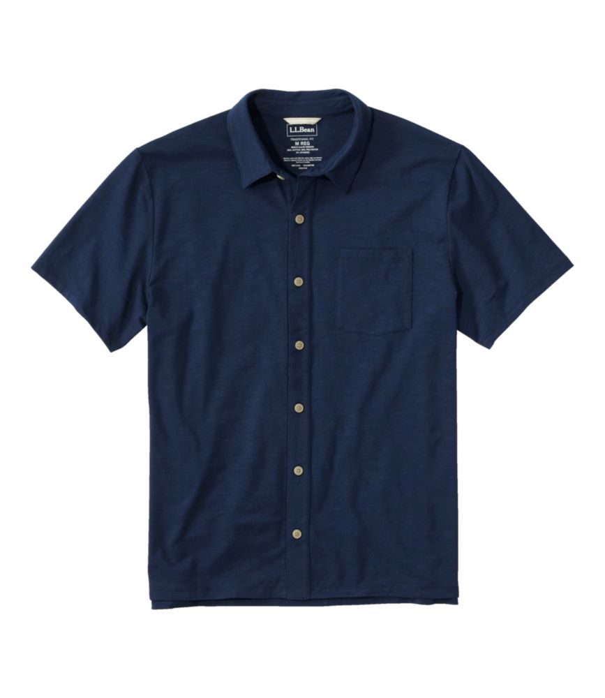 Men's Lakewashed Performance Shirts, Button-Front Shirt, Short-Sleeve