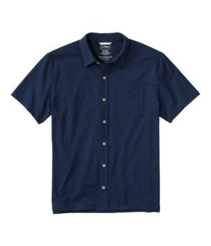 Men's Lakewashed Performance Shirts, Button-Front Shirt, Short-Sleeve