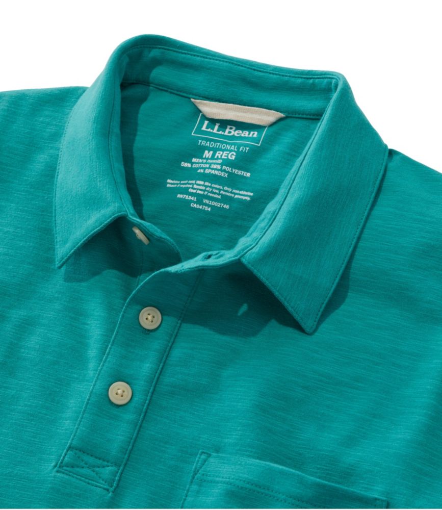 Men's Lakewashed Performance Polo, Short-Sleeve, Blue-Green, small image number 6