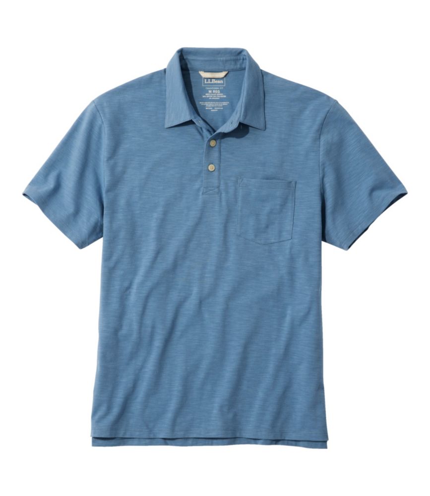 Men's Lakewashed Performance Polo, Short-Sleeve, Chalk Blue, small image number 1