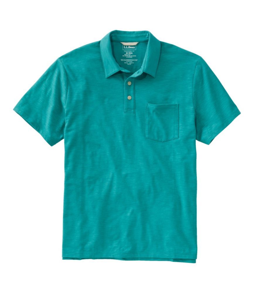 Men's Lakewashed Performance Polo, Short-Sleeve, Blue-Green, small image number 1