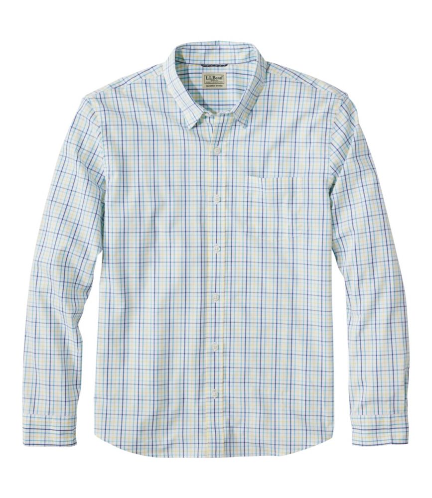 Men's Comfort Stretch Performance® Shirt, Long-Sleeve, Slightly Fitted Untucked Fit, Plaid