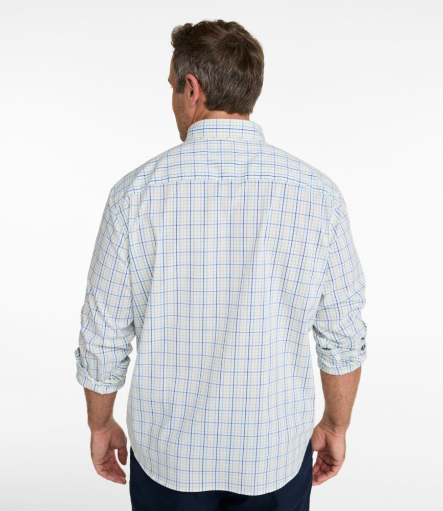 Men's Comfort Stretch Performance® Shirt, Long-Sleeve, Slightly Fitted Untucked Fit, Plaid