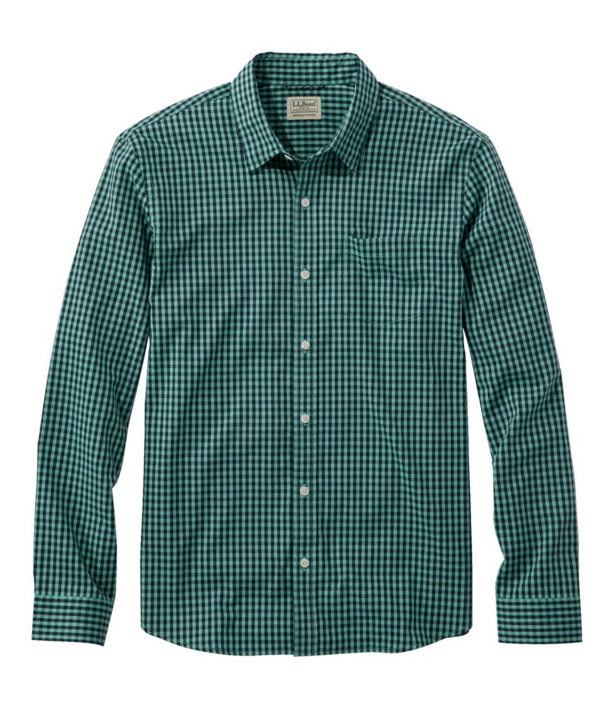 Men's Comfort Stretch Performance® Shirt, Long-Sleeve, Slightly Fitted Untucked Fit, Plaid