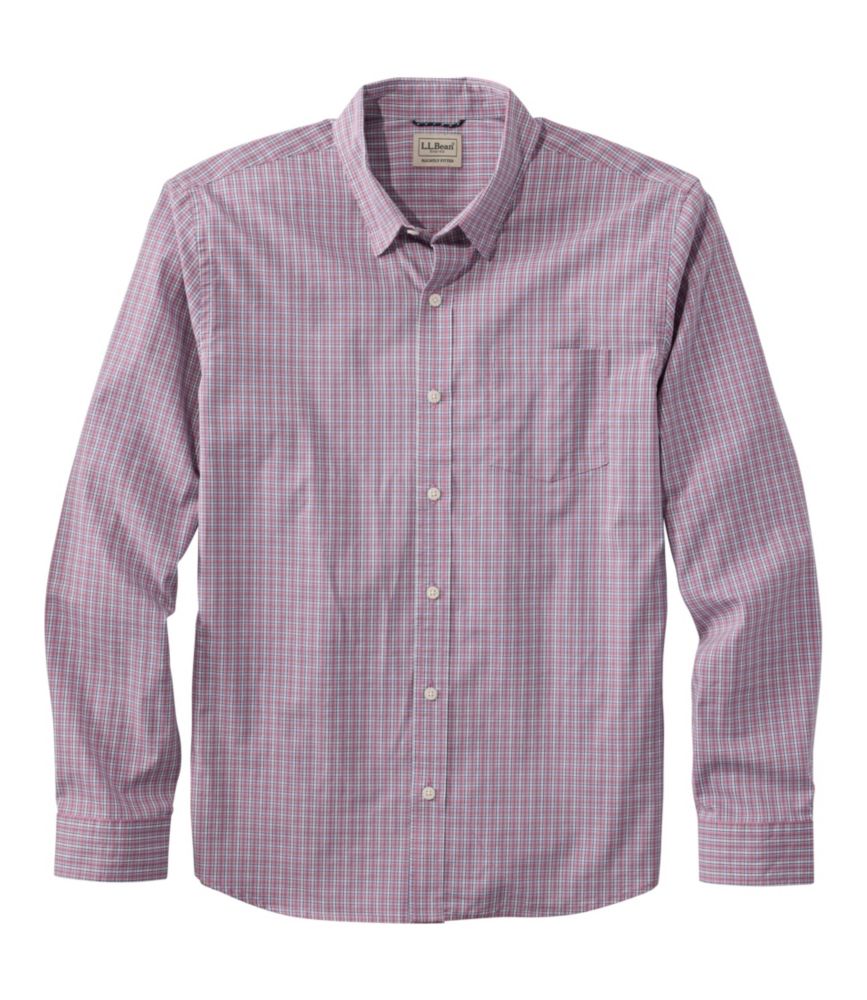 Men's Comfort Stretch Performance® Shirt, Long-Sleeve, Slightly Fitted Untucked Fit, Plaid
