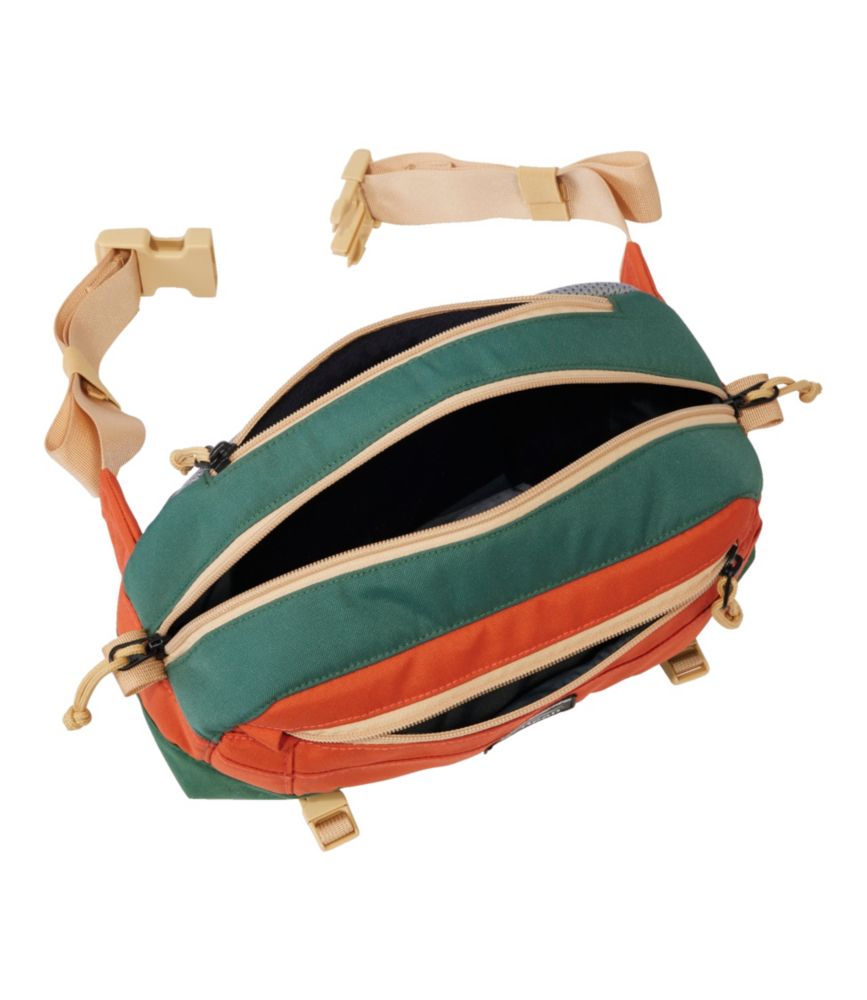 L.L.Bean Continental Waist Pack, Color Block, Sail Orange/Pine Green, small image number 3