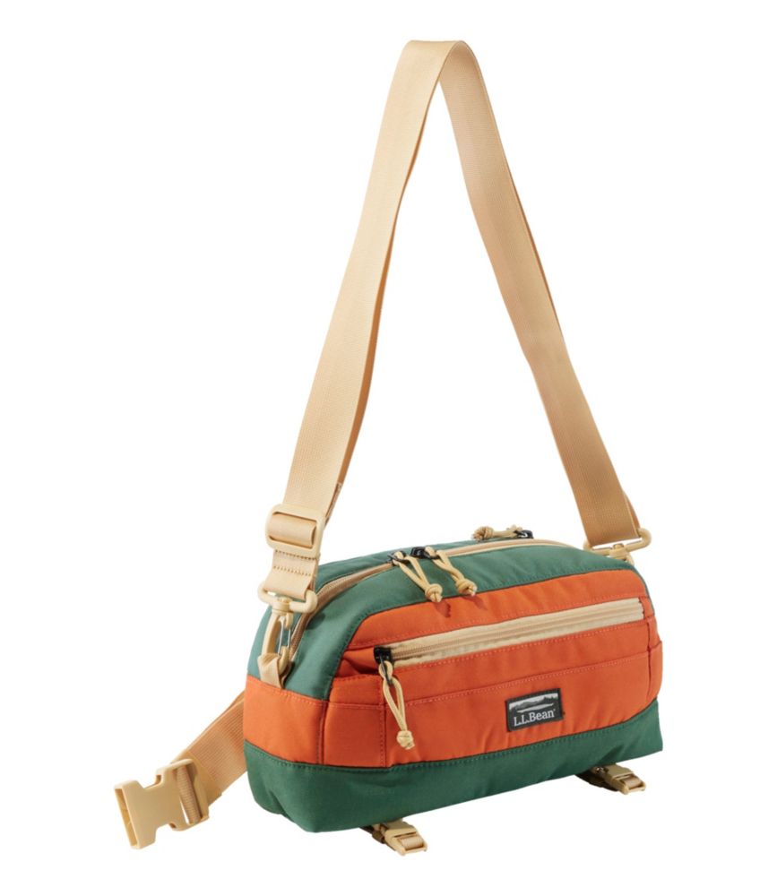 L.L.Bean Continental Waist Pack, Color Block, Sail Orange/Pine Green, small image number 1