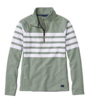 Women's Peaks Island Quarter-Zip Pullover, Stripe