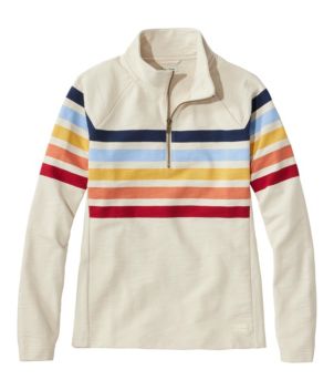Women's Peaks Island Quarter-Zip Pullover, Stripe