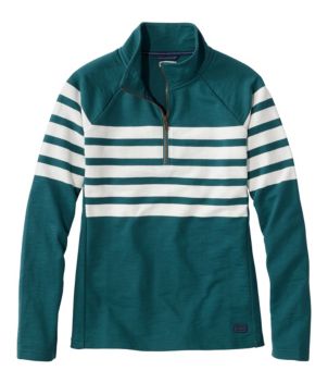 Women's Peaks Island Quarter-Zip Pullover, Stripe