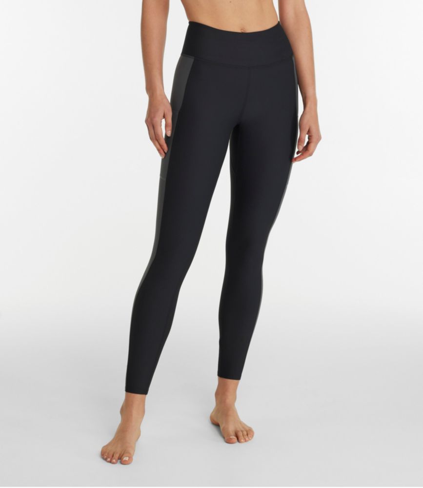 Women's L.L.Bean Everyday Performance 7/8 Leggings, High-Rise Pocket Colorblock, , small image number 1