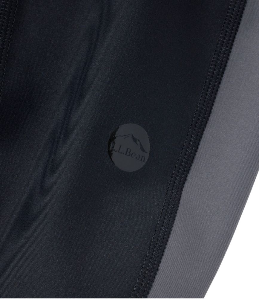 Women's L.L.Bean Everyday Performance 7/8 Leggings, High-Rise Pocket Colorblock, Midnight Black/Alloy Gray, small image number 6