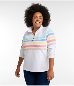 Women's Peaks Island Quarter-Zip Pullover, Stripe