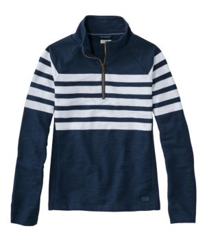 Women's Peaks Island Quarter-Zip Pullover, Stripe