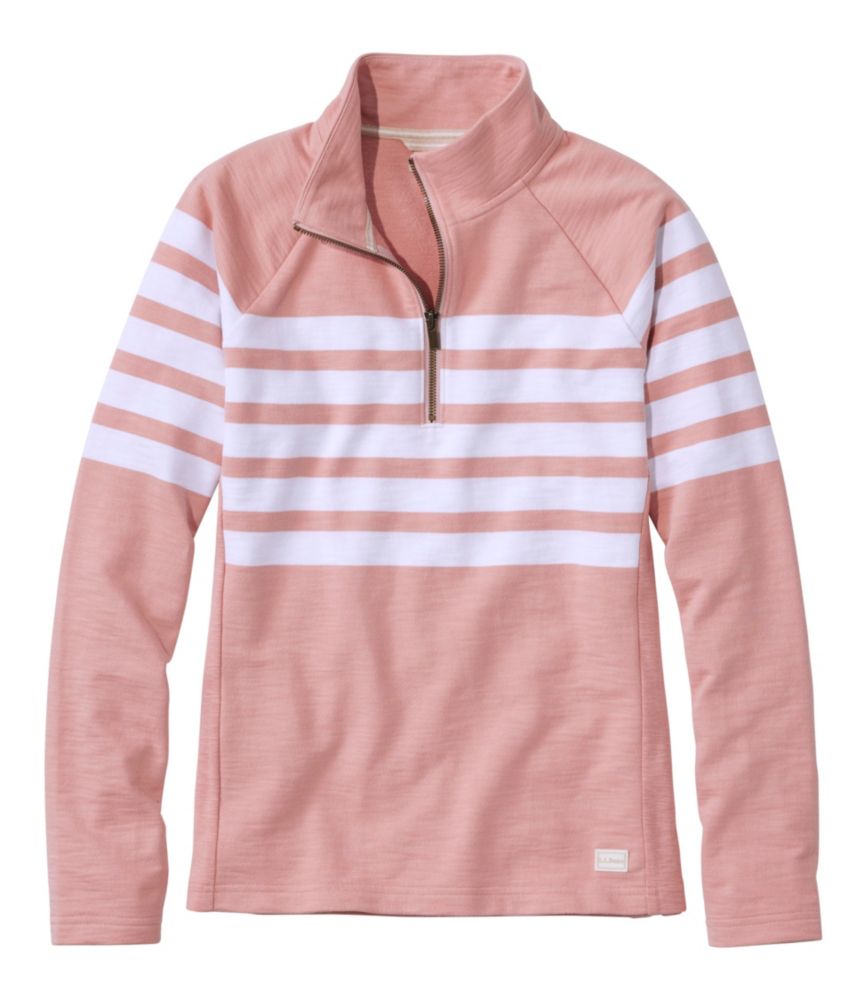 Women's Peaks Island Quarter-Zip Pullover, Stripe