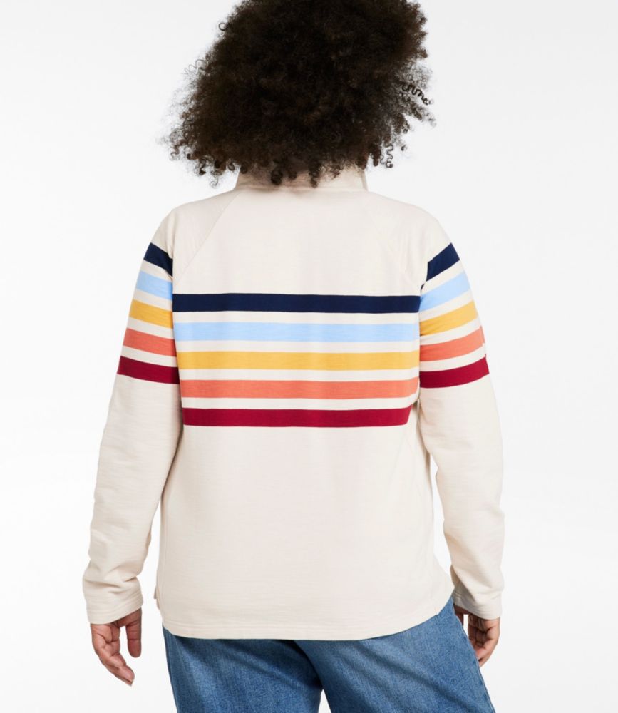 Women's Peaks Island Quarter-Zip Pullover, Stripe