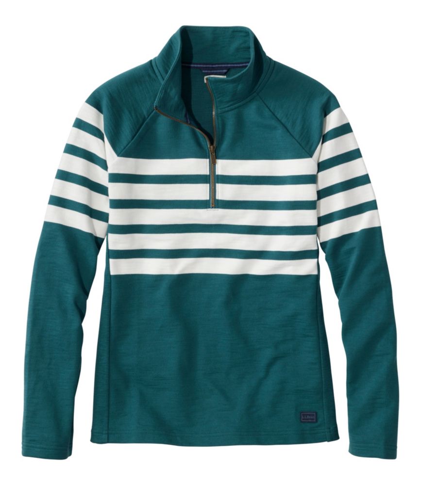 Women's Peaks Island Quarter-Zip Pullover, Stripe