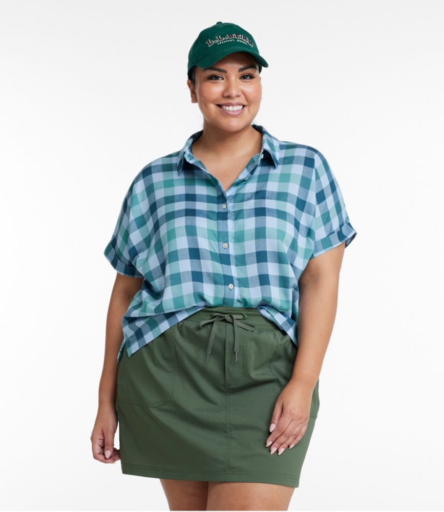 Women's Mountainside Shirt, Blue-Green Buffalo, small image number 2