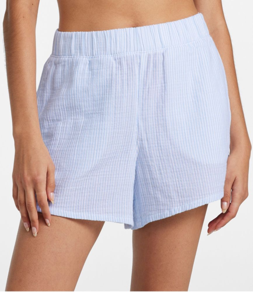 Women's Cloud Gauze Cover-Up Shorts, Stripe, Lake Micro Stripe, small image number 2