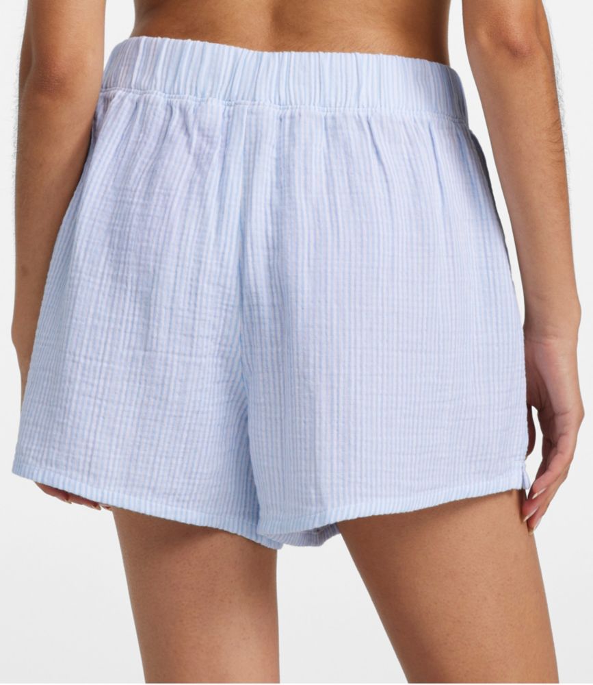 Women's Cloud Gauze Cover-Up Shorts, Stripe, Lake Micro Stripe, small image number 3