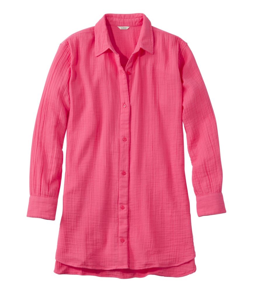 Women's Cloud Gauze Cover-Up Shirt, Ruby Coral, small image number 1