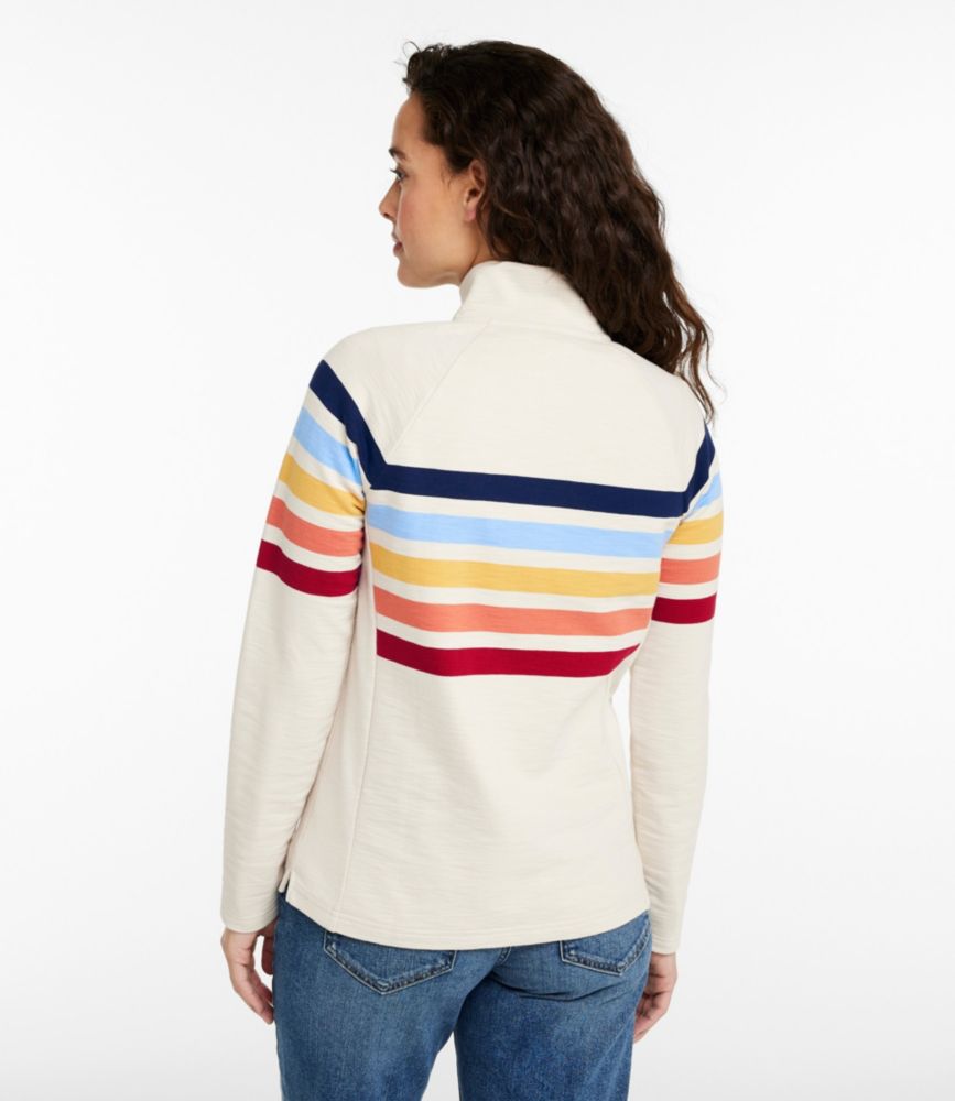Women's Peaks Island Quarter-Zip Pullover, Stripe