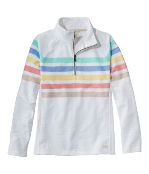 Women's Peaks Island Quarter-Zip Pullover, Stripe