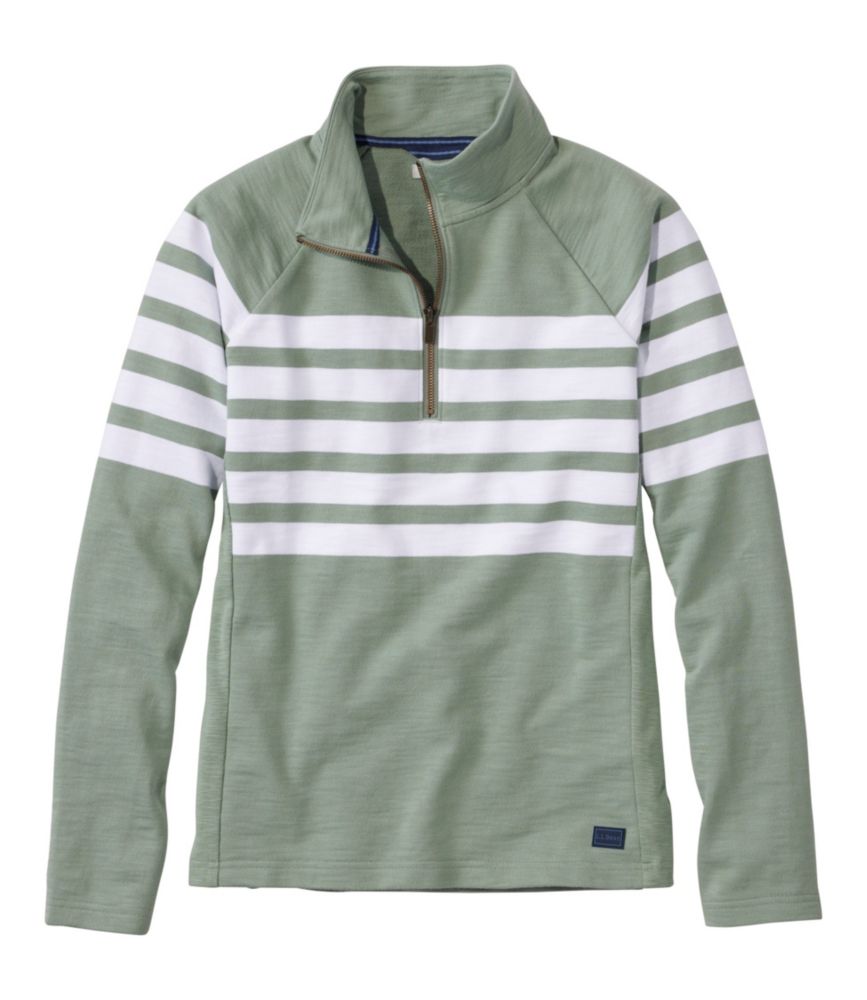 Women's Peaks Island Quarter-Zip Pullover, Stripe