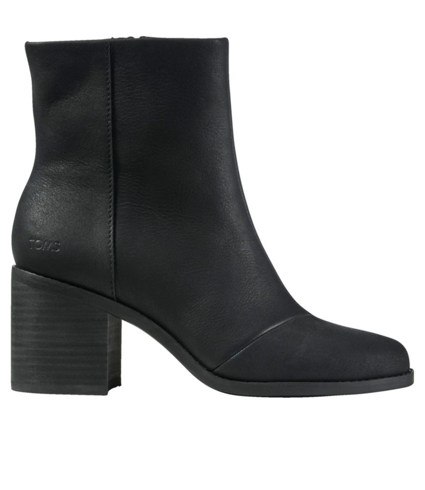 Women's TOMS® Evelyn Zip Boots, Leather/Rubber/Plastic
