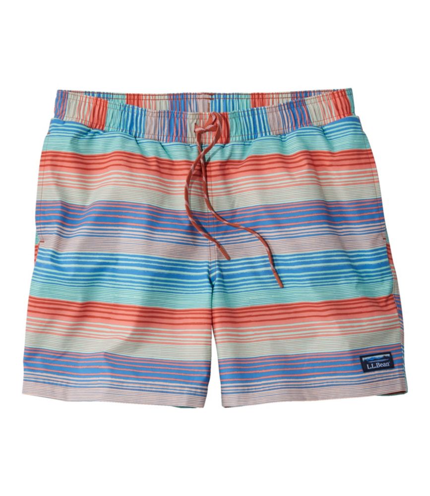 Men's Vacationland Stretch Swim Trunks, Print, 6"