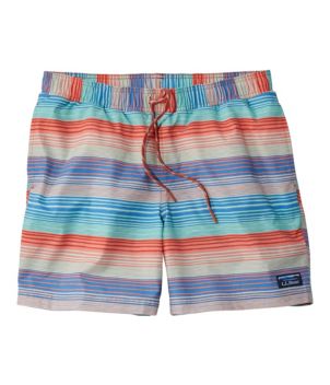 Men's Vacationland Stretch Swim Trunks, Print, 6"