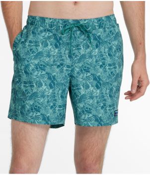 Men's Vacationland Stretch Swim Trunks, Print, 6"