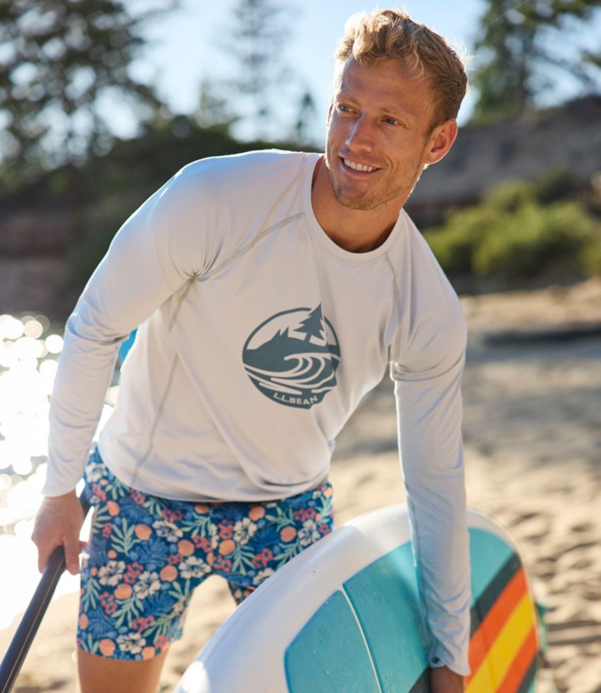 Men's Vacationland Stretch Swim Trunks, Print, 6"