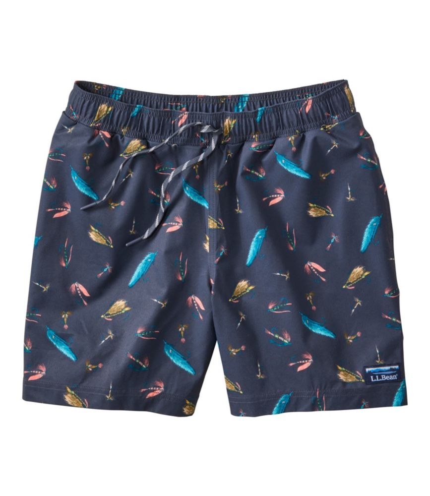 Men's Vacationland Stretch Swim Trunks, Print, 6"