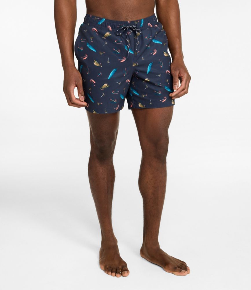 Men's Vacationland Stretch Swim Trunks, Print, 6"