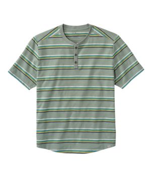 Men's Explorer Slub Tee, Short-Sleeve Henley Stripe