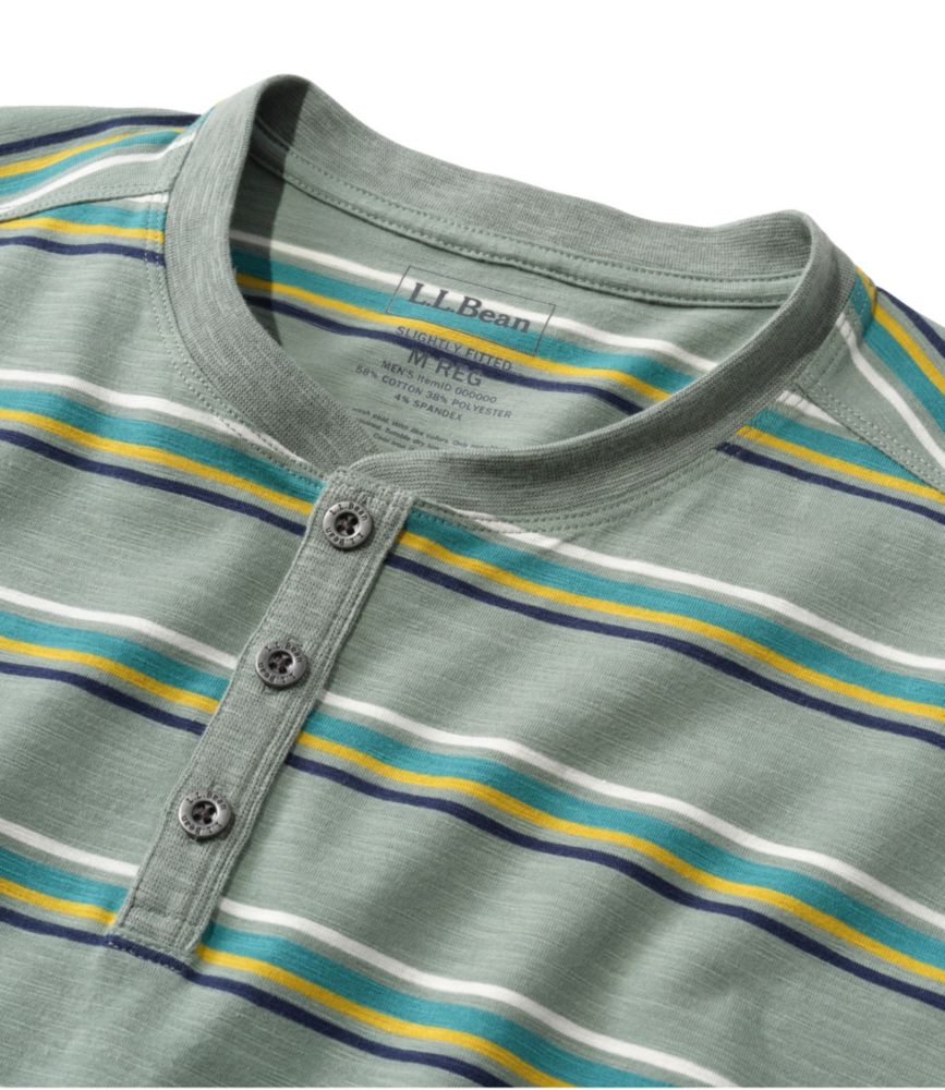 Men's Explorer Slub Tee, Short-Sleeve Henley Stripe