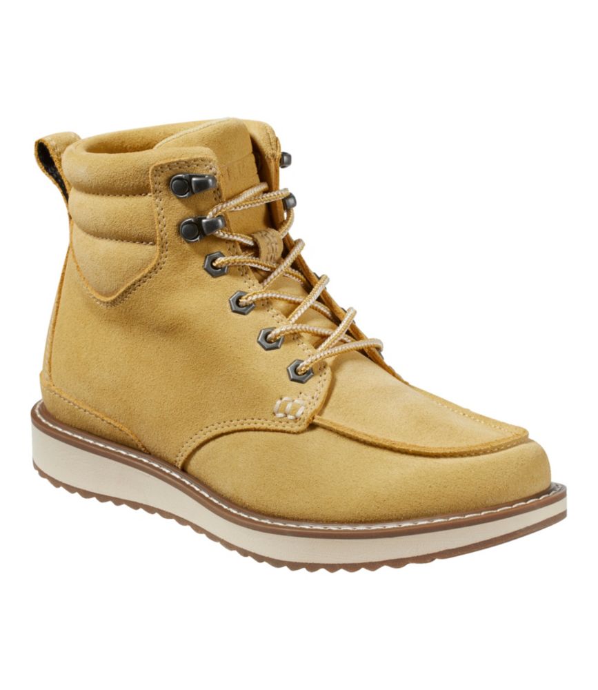 Women's Stonington Boots, Suede Moc-Toe, Light Gold, small image number 6