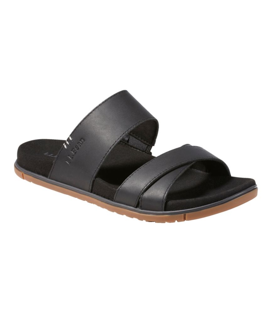 Women's Go-Anywhere Strap Sandals, Leather, Black, small image number 6