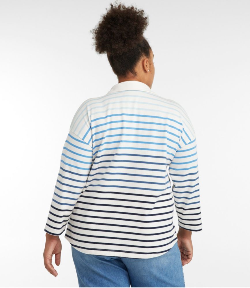 Women's Heritage Mariner Top, Splitneck Polo Three-Quarter