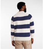 Men's Wicked Soft Cotton/Cashmere Sweater, Rugby Polo, Stripe