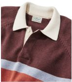 Men's Wicked Soft Cotton/Cashmere Sweater, Rugby Polo, Stripe