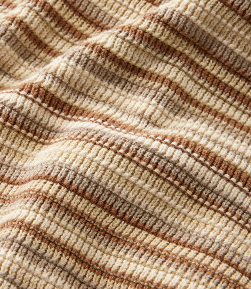 Men's Sunwashed Textured Cotton Sweater, Crewneck, Stripe