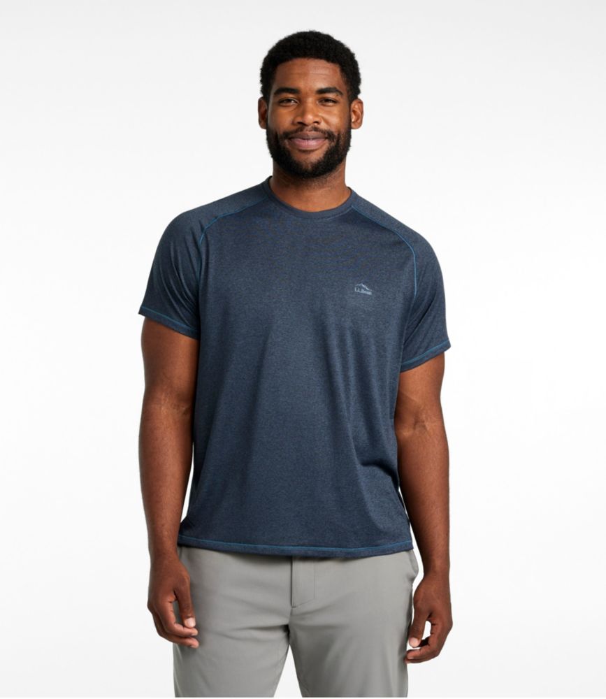 Men's L.L.Bean Quick-Dry Trail Tee, Short-Sleeve, Carbon Navy, small image number 4