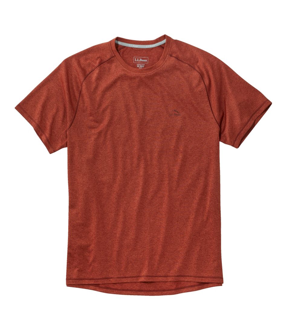 Men's L.L.Bean Quick-Dry Trail Tee, Short-Sleeve Adobe Red Large, Polyester